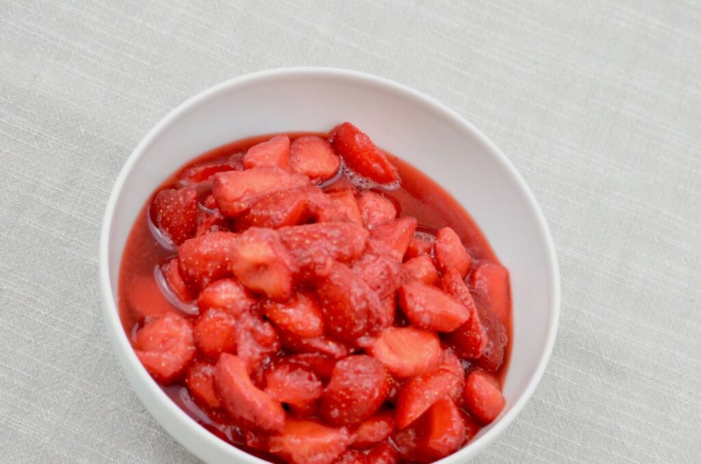 gezuckerte Erdbeeren