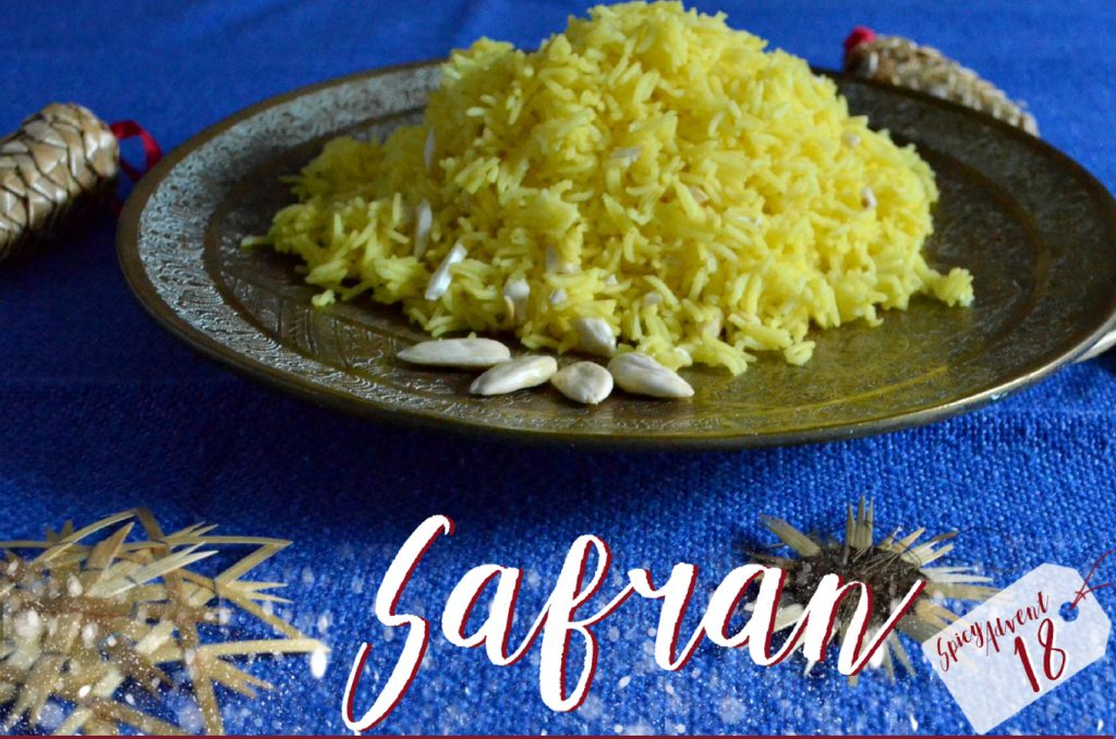 Safran-Reis mit Mandeln
